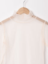 【3色展開】Meridian タートルネック 長袖 シアートップス