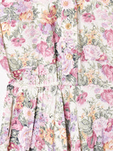 アメリカ製 花柄 長袖 シャツワンピース