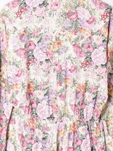 アメリカ製 花柄 長袖 シャツワンピース