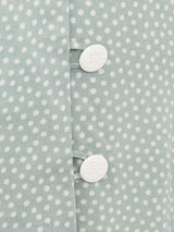 アメリカ製 スカラップカラー ドット柄 長袖ワンピース