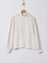 スタンドカラー 長袖ブラウス