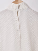 スタンドカラー 長袖ブラウス