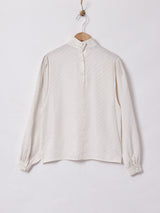 スタンドカラー 長袖ブラウス