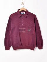 襟付き デザインスウェット