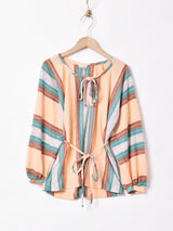 総柄 長袖トップス