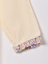 フリルカラー 長袖ワンピース