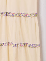 フリルカラー 長袖ワンピース