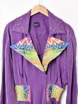 スタッズデザイン 長袖 ジャンプスーツ