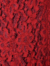 総レース スリーブレスワンピース