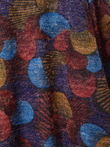 総柄 リブトップス