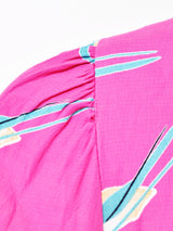 アメリカ製 総柄長袖ワンピース