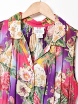 花柄 スリーブレスワンピース