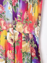 花柄 スリーブレスワンピース