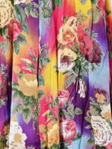 花柄 スリーブレスワンピース