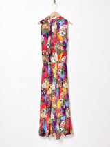 花柄 スリーブレスワンピース