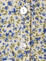 小花柄 オープンカラー スリーブレスワンピース