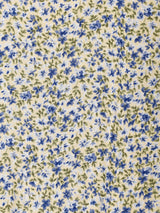 小花柄 オープンカラー スリーブレスワンピース