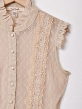 Free People 総レース スリーブレスブラウス