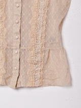 Free People 総レース スリーブレスブラウス