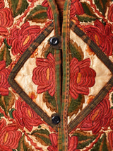 花刺繍 織りベスト