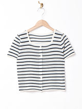 【2色展開】Meridian マルチカラー  ボーダ—ニット