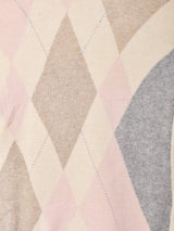 アーガイル柄 タートルネックセーター