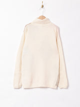 アーガイル柄 タートルネックセーター