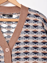 【2色展開】Meridian 幾何学柄 カーディガン