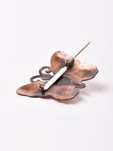 バタフライモチーフ コッパーブローチ