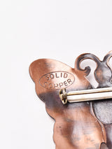 バタフライモチーフ コッパーブローチ