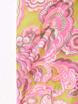 花柄 スリーブレス ジップアップワンピース