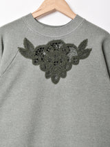 アメリカ製 クロシェデザイン スウェットシャツ