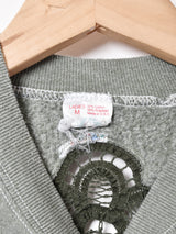 アメリカ製 クロシェデザイン スウェットシャツ