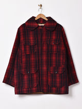 WOOLRICH グレンチェック柄ウールコート