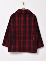 WOOLRICH グレンチェック柄ウールコート