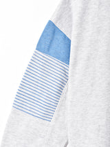 襟付き デザインスウェットシャツ