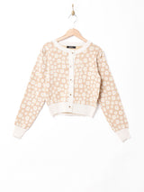 【2色展開】Meridianフラワー  カーディガン