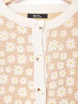 【2色展開】Meridianフラワー  カーディガン