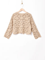 【4色展開】Meridianクロシェカーディガン