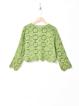 【5色展開】Meridianクロシェカーディガン