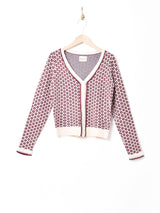 Elcamino フラワー 長袖カーディガン