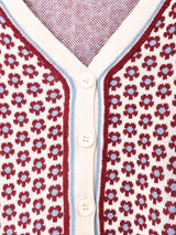 Elcamino フラワー 長袖カーディガン