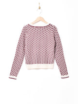 Elcamino フラワー 長袖カーディガン