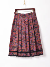 総柄 フレアスカート