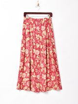 花柄 フレアスカート