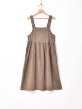 【2色展開】Elcaminoコーデュロイサロペットワンピース