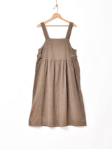 【2色展開】Elcaminoコーデュロイサロペットワンピース