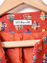 ノーカラーシルクジャケット