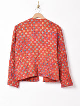 ノーカラーシルクジャケット