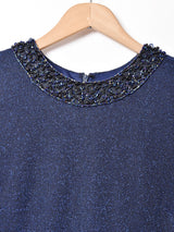 スリーブレス ラメワンピース